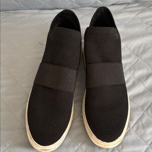 Eileen Fisher Black Mesh Slip-On Sneakers